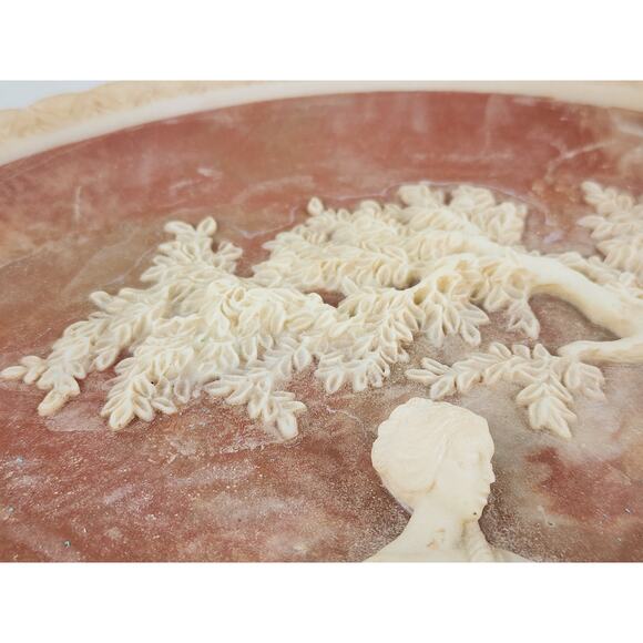 A Thing Of Beauty 3D Plate Wall Decor Gayle Bright Appleby 10" Incolay Stone Vtg - Picture 12 of 16